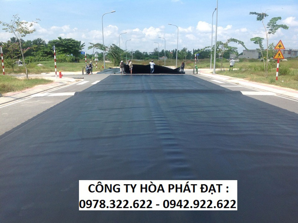 Hình ảnh : bạt nhựa đen HDPE lót ao hồ chống thấm nước Hòa Phát Đạt