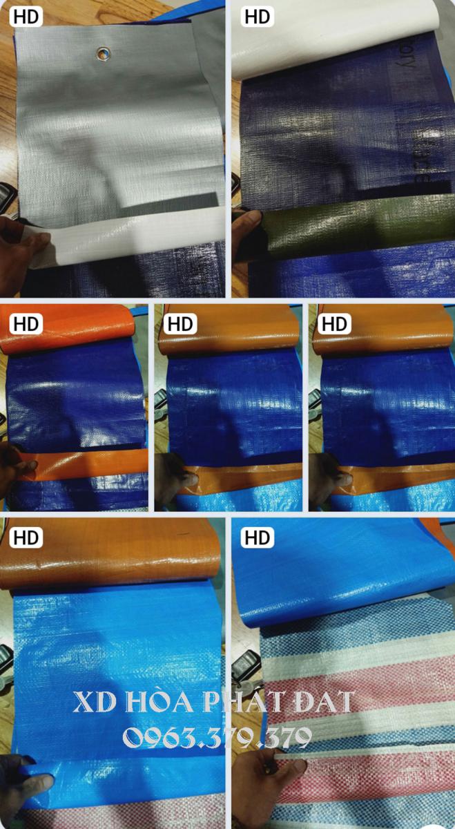 Hình ảnh : Nhà máy bạt nhựa 2 da hàn quốc xanh cam, xanh vàng, xanh đỏ giá rẻ