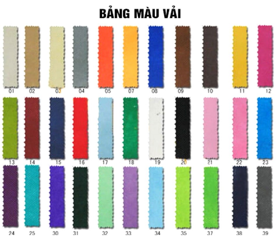 Hình ảnh : bảng màu dù che nắng tại Vĩnh Long 