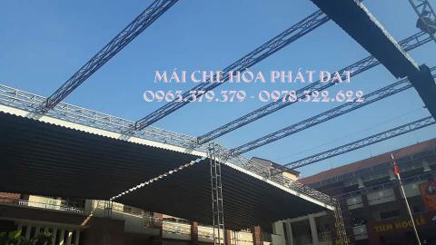 Cung cấp bạt mái che, may bạt mái xếp bạt kéo tại Đồng Nai Tp Biên Hoà giá rẻ