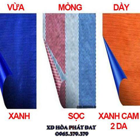Báo giá bạt nhựa, bạt xanh cam, bạt sọc công trình tại Hoà Bình giá rẻ