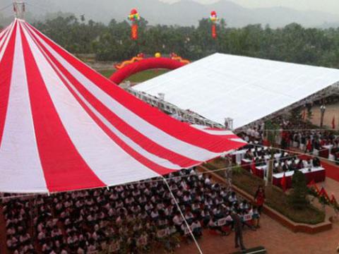 Báo giá dù sự kiện, dù che ngoài trời, dù che trường học tại Ninh Thuận Tp Phan Rang Tháp Chàm giá rẻ