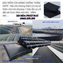 Báo giá bạt lót ao hồ HDPE chứa nước nuôi tôm cá tại Tphcm giá rẻ